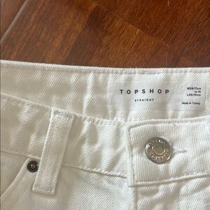 Topshop white Straight-Leg Jeans
